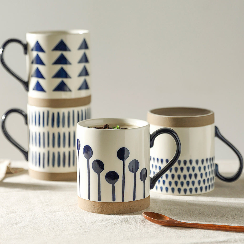 Scandinavian Hand-Painted Ceramic Mug