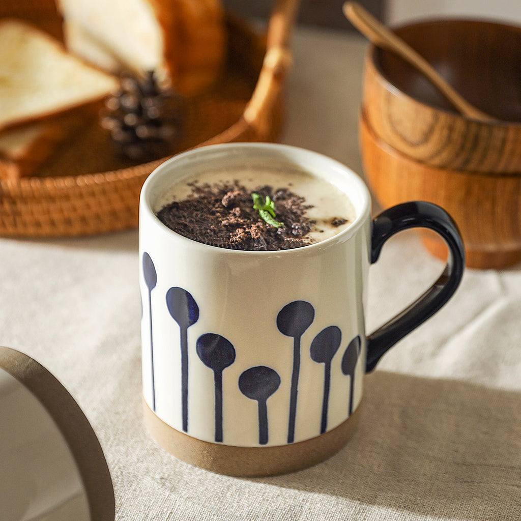 Scandinavian Hand-Painted Ceramic Mug
