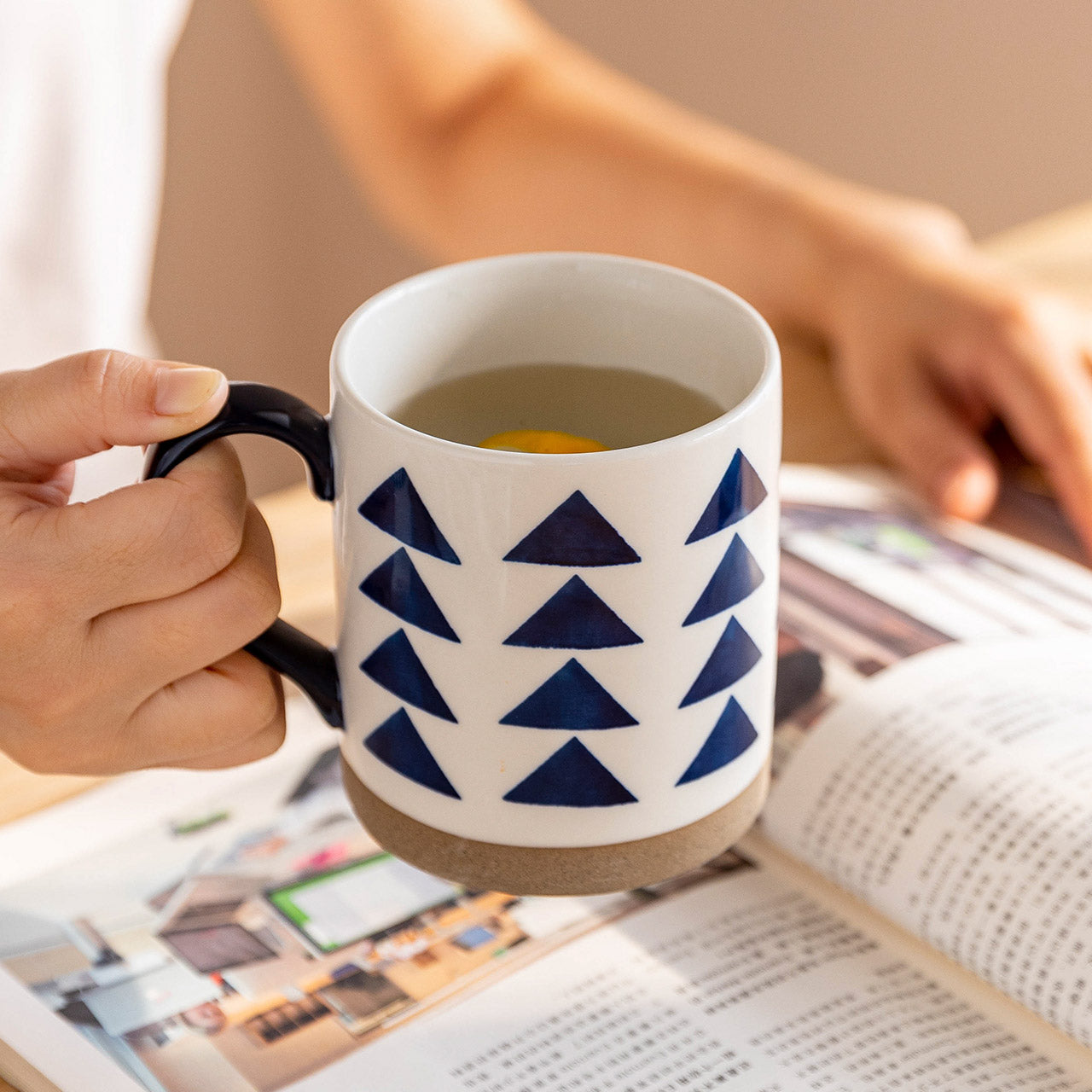 Scandinavian Hand-Painted Ceramic Mug