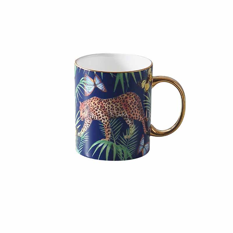 Cheetah Jungle Bone China Coffee Mug & Tea Set